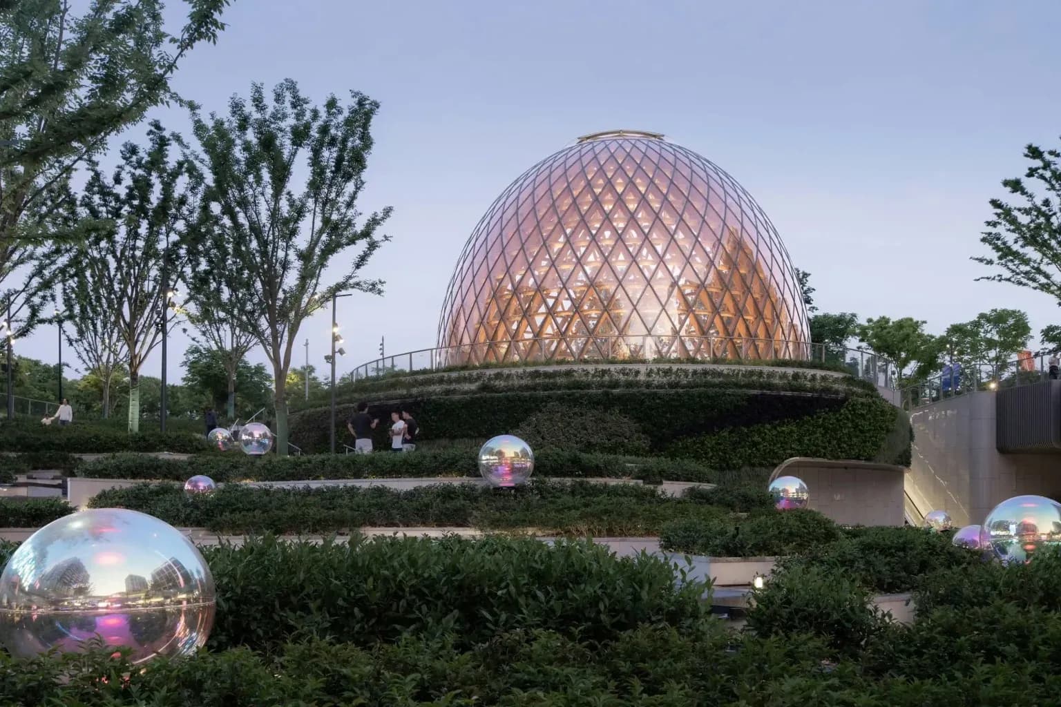 The Seed: Shanghai Pavilion Built From 713 Unique Timber Beams